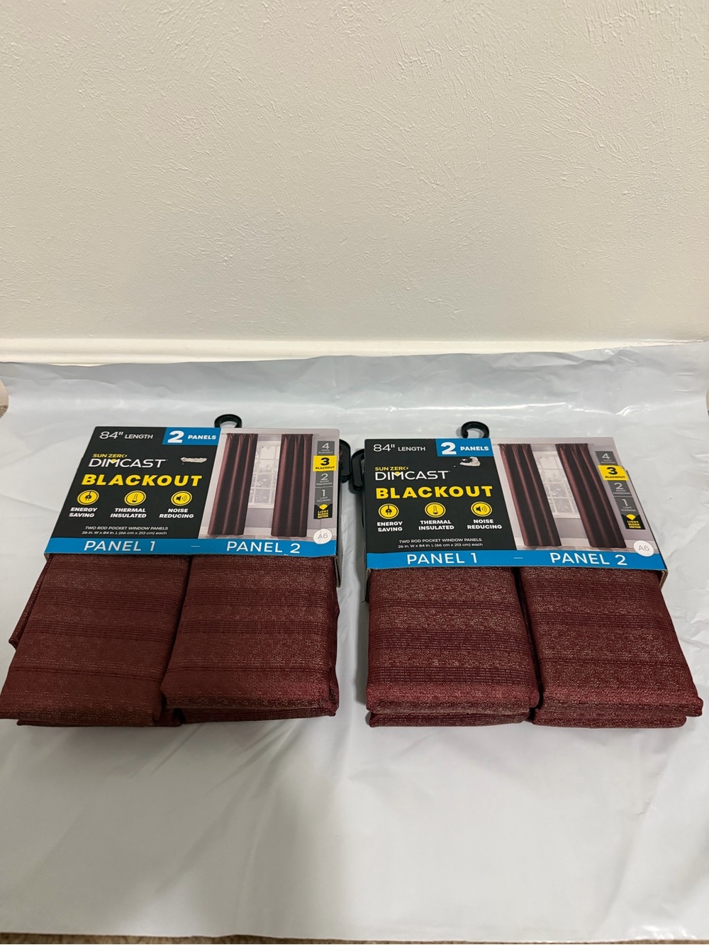 Dimcast Burgundy Blackout Curtain Panels (2-Pack)